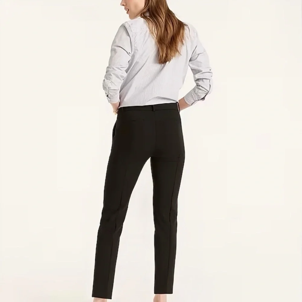 J. Crew ‘Cameron Slim Cropped Pant in Four-Season Stretch’ in Black Size 8
